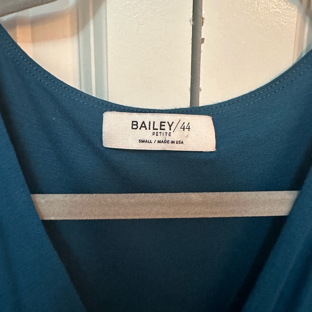 BAILEY44 PETITE Teal mini sleeveless wrap dress - Picture 5 of 5